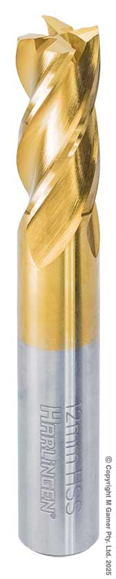 12mm Four Flute End Mill - HSS